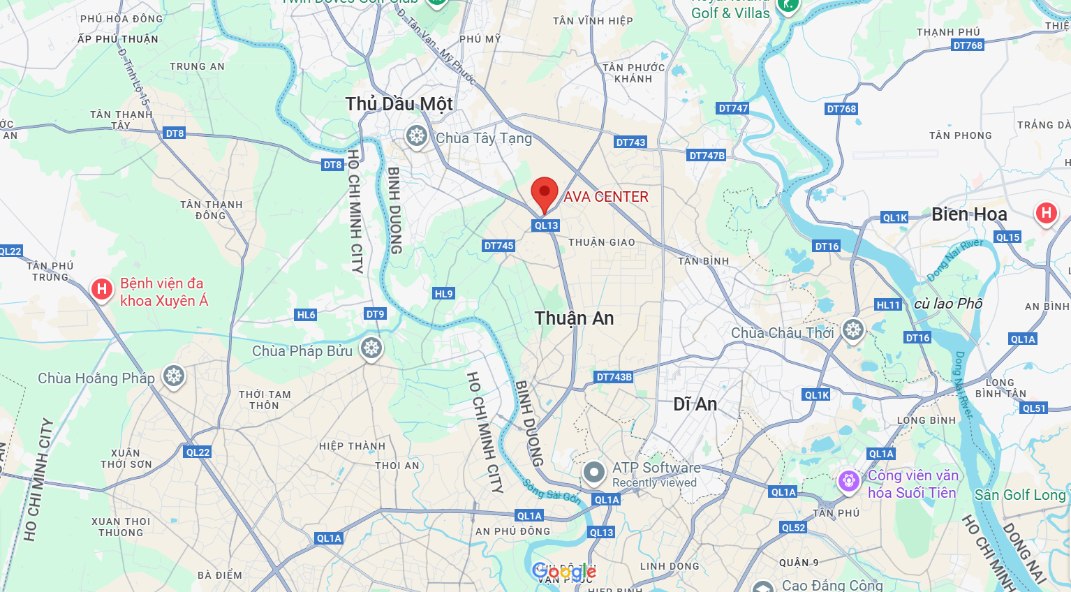 Vị trí Map AVA Center